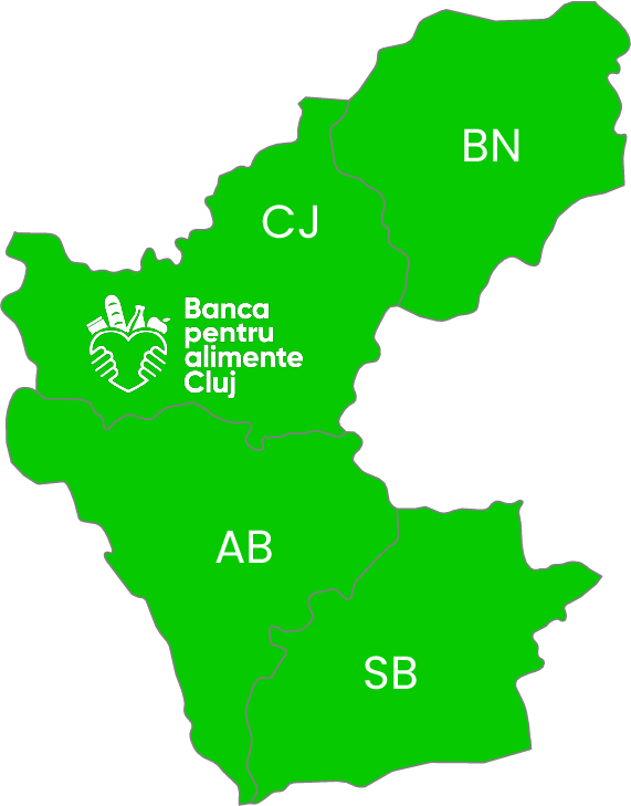 Banca Pentru Alimente Cluj Harta Regiune